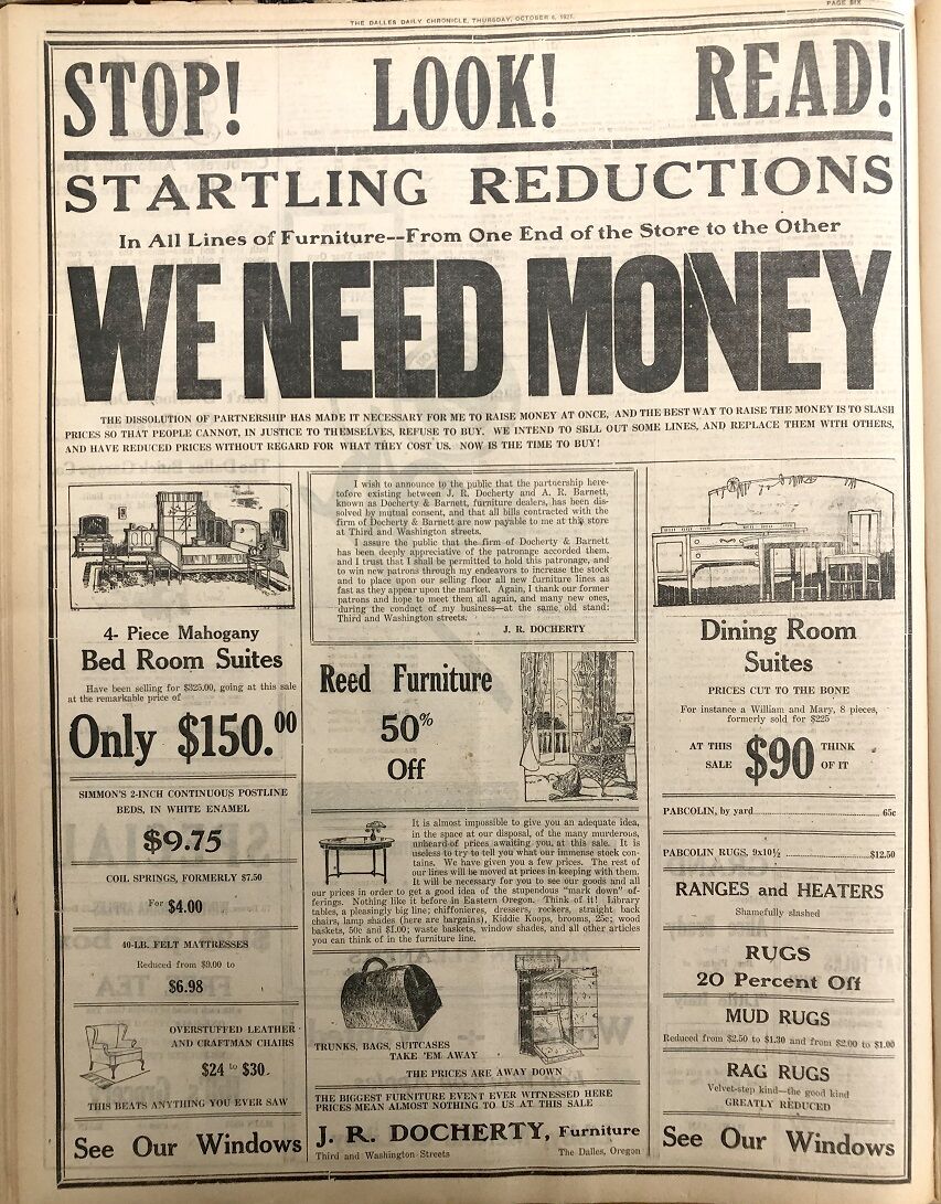 Oct. 6, 1921 The Dalles Daily Chronicle